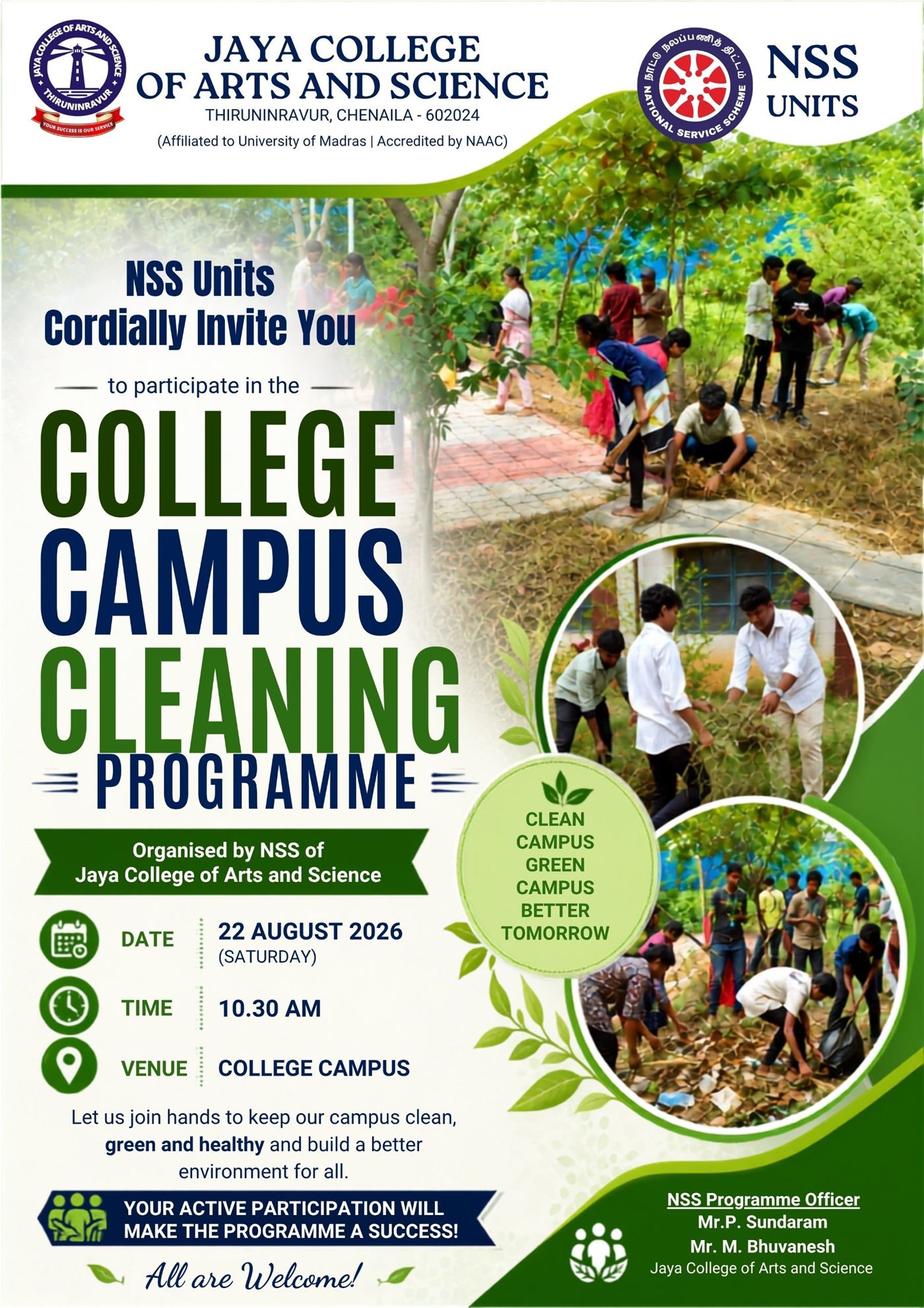 Campus Cleaning Programme Poster